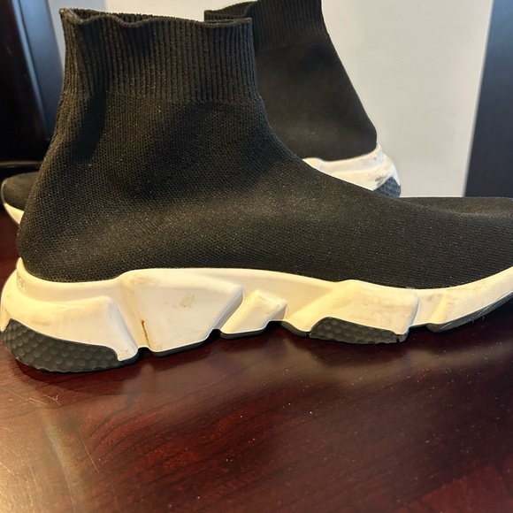 Balenciaga Black Knit High-Top Sneakers - Picture 9 of 9